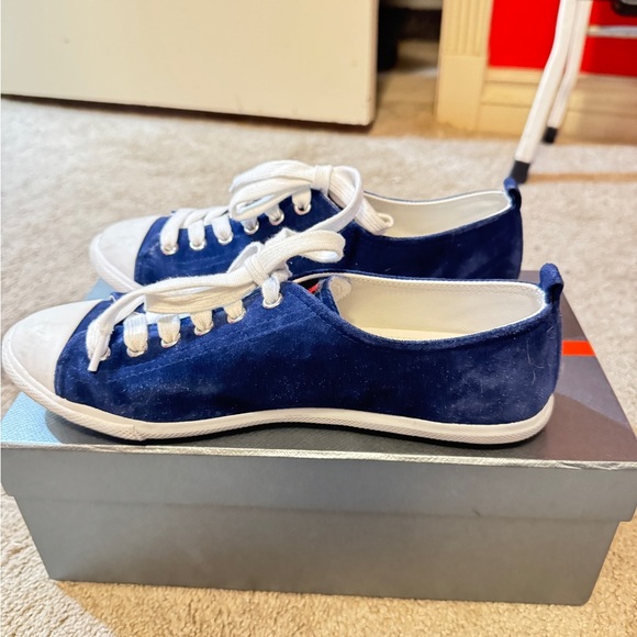 Prada blue suede sneakers size 38.5/81/2 - Picture 2 of 6
